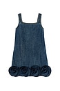 view 1 of 2 Kids Denim Flower Dress in Blue
