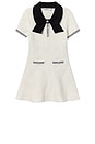view 1 of 2 Kids Jacquard Knit Dress in White