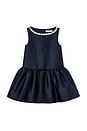 view 1 of 2 Kids Flower Scallop Taffeta Dress in Navy