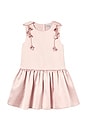 view 1 of 2 Kids Satin Sleeveless Flower Dress in Pink