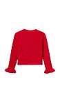 view 2 of 2 Kids Ribbed Knit Cardigan in Red