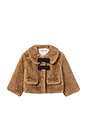 view 1 of 2 Kids Faux Fur Jacket in Brown