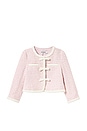 view 1 of 2 Kids Bow Boucle Jacket in Pink