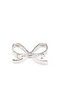 view 2 of 2 Crystal Bow Hairclip in Silver