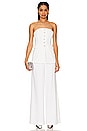 view 1 of 4 White Bandeau Crepe Jumpsuit in White