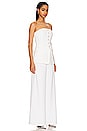view 2 of 4 White Bandeau Crepe Jumpsuit in White