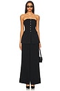 view 1 of 4 Bandeau Crepe Jumpsuit in Black