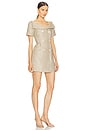 view 2 of 4 x REVOLVE Boucle Open Neck Mini Dress in Gold