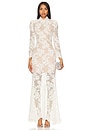 view 1 of 4 Rhinestone Lace Maxi Dress in White