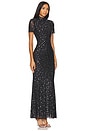 view 2 of 4 ROBE. MAXI AVEC STRASS SQUARE in Black