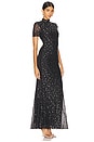 view 2 of 4 ROBE. MAXI AVEC STRASS SQUARE in Black