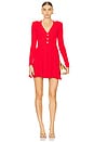 view 1 of 4 Pointelle Knit Mini Dress in Red