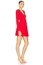 view 2 of 4 Pointelle Knit Mini Dress in Red