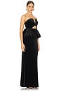 view 2 of 3 Velvet Peplum Maxi Dress in Black