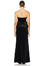 view 3 of 3 Velvet Peplum Maxi Dress in Black