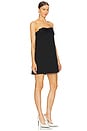 view 2 of 4 Crepe Bandeau Mini Dress in Black
