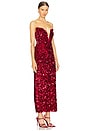 view 2 of 4 3D Sequin Midi Dress in Red