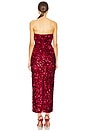 view 3 of 4 3D Sequin Midi Dress in Red