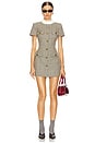 view 1 of 4 Check Wool Mini Dress in Brown