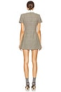 view 3 of 4 Check Wool Mini Dress in Brown