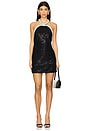 view 1 of 4 Boucle Pearl Trim Mini Dress in Black