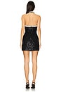 view 3 of 4 Boucle Pearl Trim Mini Dress in Black