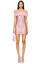view 1 of 4 x Christopher Kane Crystal Fishnet Mini Dress in Pink