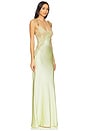 view 2 of 4 x Christopher Kane Lace Satin Maxi Dress in Yellow