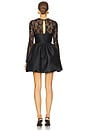 view 3 of 3 Taffeta Lace Mini Dress in Black
