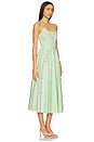 view 2 of 4 Green Cotton Flower Midi Dress in Green