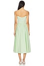 view 3 of 4 Green Cotton Flower Midi Dress in Green