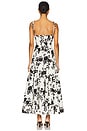 view 3 of 3 Floral Print Linen Maxi Dress in Black & Cream