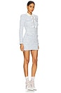 view 2 of 4 Check Collared Knit Mini Dress in Blue