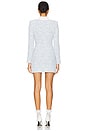 view 3 of 4 Check Collared Knit Mini Dress in Blue