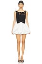 view 1 of 4 Tulle Mini Dress in Black & White