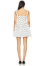 view 3 of 3 Polka Dot Satin Mini Dress in Cream