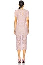 view 3 of 4 Fine Lace Pearl Midi Dress in Pink