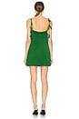 view 3 of 3 Satin Flower Mini Dress in Green