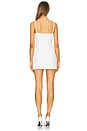 view 3 of 4 Crepe Pearl Bow Mini Dress in White