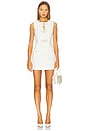 view 1 of 4 Cream Boucle Bow Mini Dress in Cream