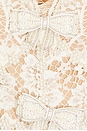 view 4 of 4 Cream Fine Lace Pearl Midi Dress in Cream