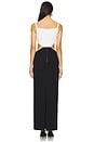 view 3 of 4 Crepe Maxi Dress in Black & White