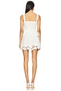 view 3 of 3 White Lace Tiered Mini Dress in White