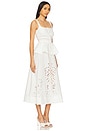 view 2 of 4 Linen Peplum Midi Dress in Cream