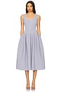 view 1 of 4 Ribbed Knit Diamante Midi Dress in Blue