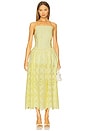 view 1 of 3 Cotton Broderie Midi Dress in Yellow