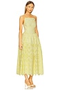 view 2 of 3 Cotton Broderie Midi Dress in Yellow