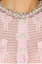 view 4 of 4 VESTIDO MINI DE CROCHÊ COM LAÇO E ACABAMENTO EM CRISTAIS in Pink