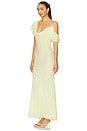 view 3 of 4 Georgette Frill Maxi Dress in Yellow