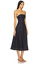 view 2 of 3 Denim Bandeau Midi Dress in Blue
